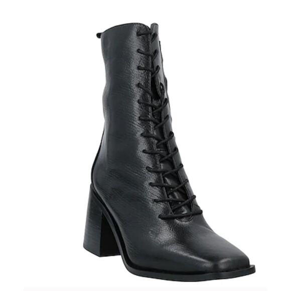 Sam Edelman Westie Black Leather Lace Up Boot Size 5 - Picture 3 of 9